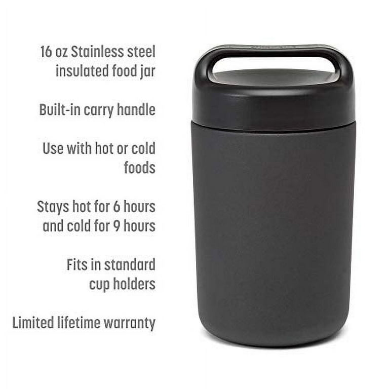 Goodful Vacuum Sealed Insulated Food Jar with Handle Lid, 16