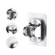 thumbnail image 5 of Soporte de ducha adhesivo fuerte | Soporte de pared autoadhesivo para cabezales de ducha de mano | Ángulo ajustable de 70° | Plástico ABS | Resistente a la corrosión Ligero Duradero | Fácil de, 5 of 7