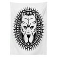 thumbnail image 3 of Ambesonne Pitbull Tablecloth Rectangular Table Cover, Aggressive Fighting Dog, 60"x84", Black and White, 3 of 4