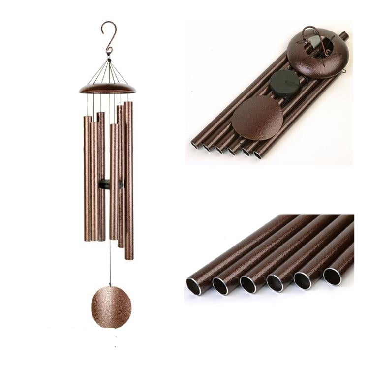 iMeshbean Large 45" Wind chimes Copper Tubes Deep Tone Resonant Bass Sound Church Bell Wind chime US