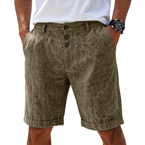 DagobertNiko Golf Shorts for Men Flat Front Dress Work Shorts Lightweight Stretch Folded Hem Summer Casual Shorts with Pockets