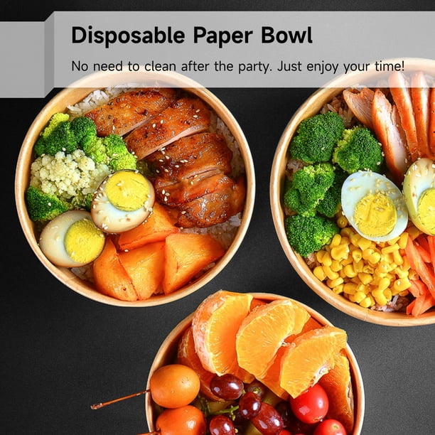 Greensight Large Paper Bowls 32 Oz, 100 Pack Compostable Bowls, Disposable Bowls For-447443