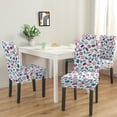 thumbnail image 2 of Leopard Print Dining Chair Covers Set of 4 Trendy Animal Pattern Washable Polyester Stretch Slipcovers Removable Seat Protector for Classic Home Decor, 2 of 7
