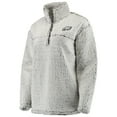 thumbnail image 2 of Women's Gray Philadelphia Eagles Sherpa Quarter-Zip Pullover Jacket, 2 of 5