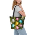 thumbnail image 2 of Fotbe colorful Easter eggs Bolsa de Playa con Estampado, Bolsa de Hombro, Bolsa de Mano Espaciosa, Bolsa de Viaje Ligera, Bolsa de Compras Versátil, 2 of 6