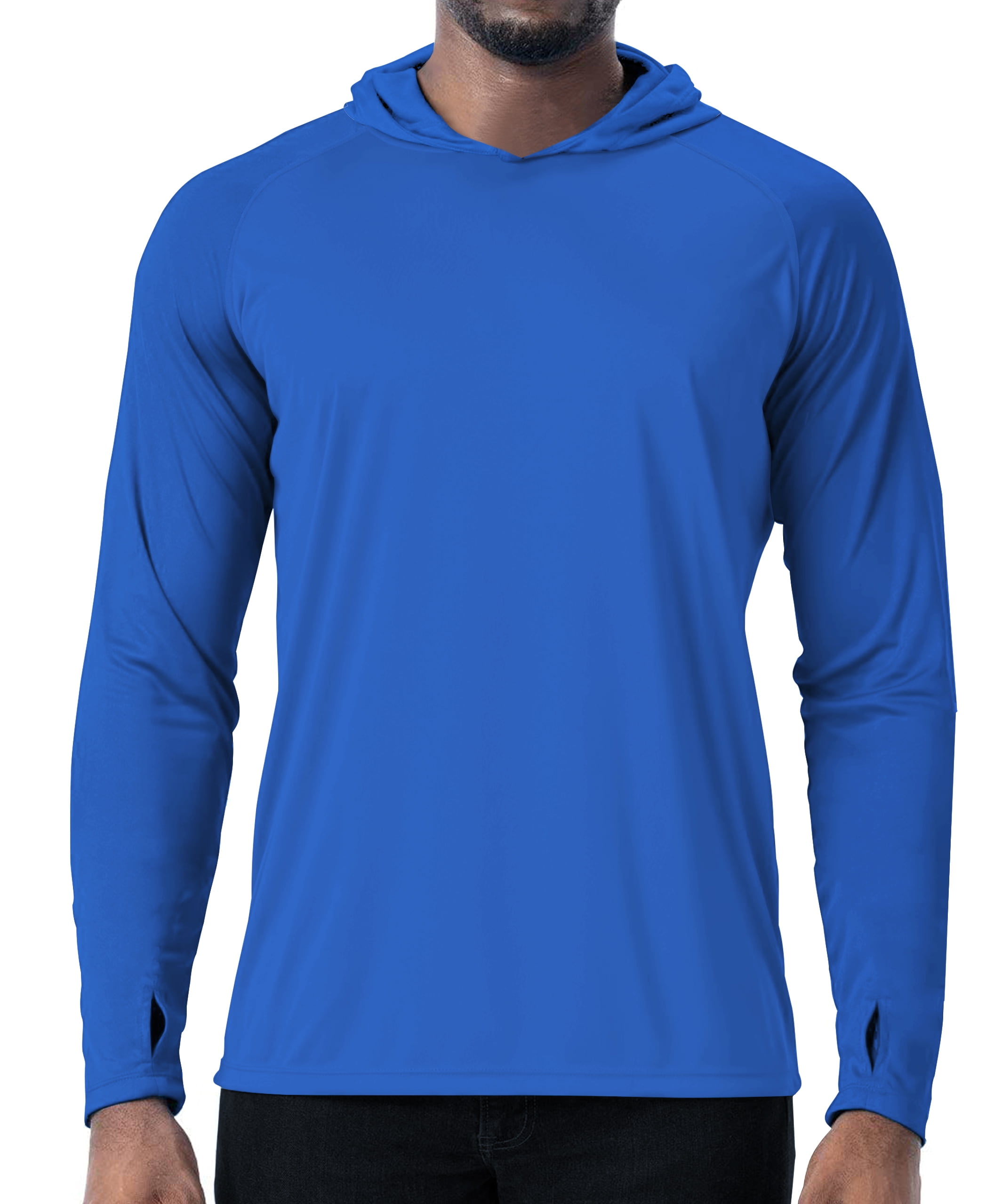 Men's UPF 50+ Sun Protection Hoodie Shirt Long Sleeve SPF Fishing