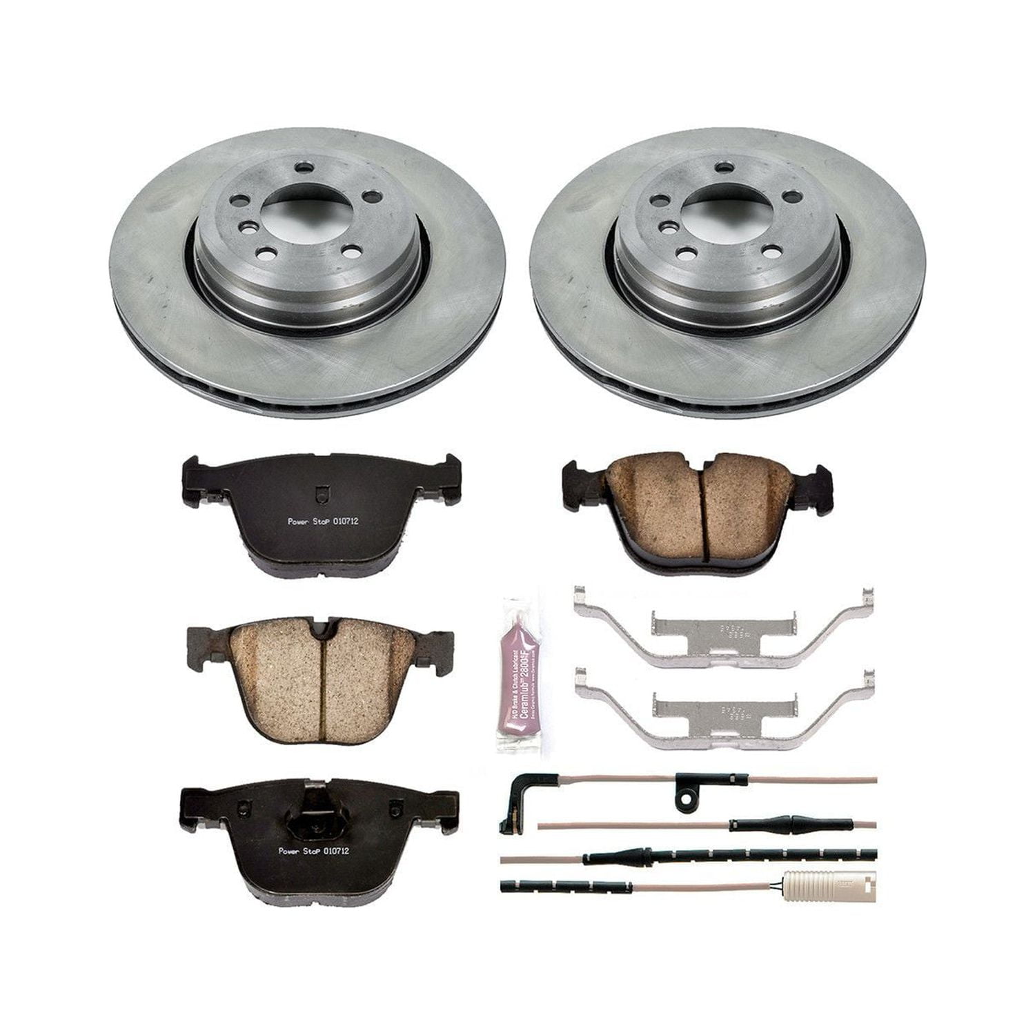 Power Stop Rear Stock Replacement Brake Pad and Rotor Kit KOE2086