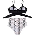 thumbnail image 5 of HZKAICUN  Women's High Waisted Bandage Bikini Set Wrap Two Piece Push Up Swimsuits, 5 of 7