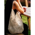 thumbnail image 4 of Bolso de Playa MEUPEHO Tote de Crochet para Mujer Vacaciones de Verano Beige, 4 of 7