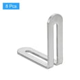 thumbnail image 3 of 8Pcs Soporte de Esquina Ajustable en Forma de L con Ranura, 2.28 x 2.28 Pulgadas Soporte de Esquina Recta de Acero Inoxidable para Muebles de Madera, Plata, 3 of 6