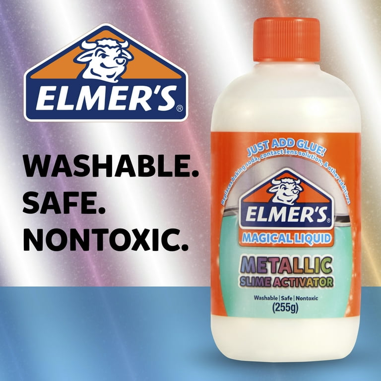 Elmer's Metallic Slime Activator, Magical Liquid Glue Slime Activator,  65g. B