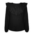 thumbnail image 2 of GEORGE G BLUSA CR ML OLANES EN PECHO NEGRA, 2 of 4