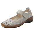 thumbnail image 1 of Chaussures Décontractées à Enfiler pour Femmes, Ballerines en Cuir Respirantes, Chaussures de Marche Confortables, Bout Rond Style Mary Jane pour Femmes, 1 of 9
