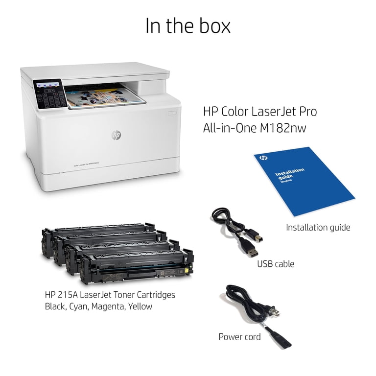 HP Wireless Color LaserJet Pro M182nw, All-in-One Laser Printer