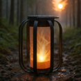 thumbnail image 1 of Farol solar FoxFlame impermeable con efecto de llama LED parpadeante, 1 of 8