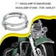 thumbnail image 4 of Faro Montaje Soporte Motocicleta Faro Fijam Fix Soporte Accesorios Motor Accesorios Accesorios LED Retirado Kit para adultos Usuario Plata 7 pulgadas kenally VI002333-02B, 4 of 7