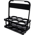 thumbnail image 1 of Portavasos plegable con asa, portavasos reutilizable para bebidas, café, cerveza, portavasos de plástico para entrega, negro, 1 of 5