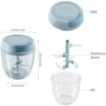 thumbnail image 2 of SAYIHEXIHE Small Manual Food Processor Protable Meat Salad Fruit Chopper Onion Cutter Garlic Mincer Kitchen Gadgets 900ml, 2 of 8