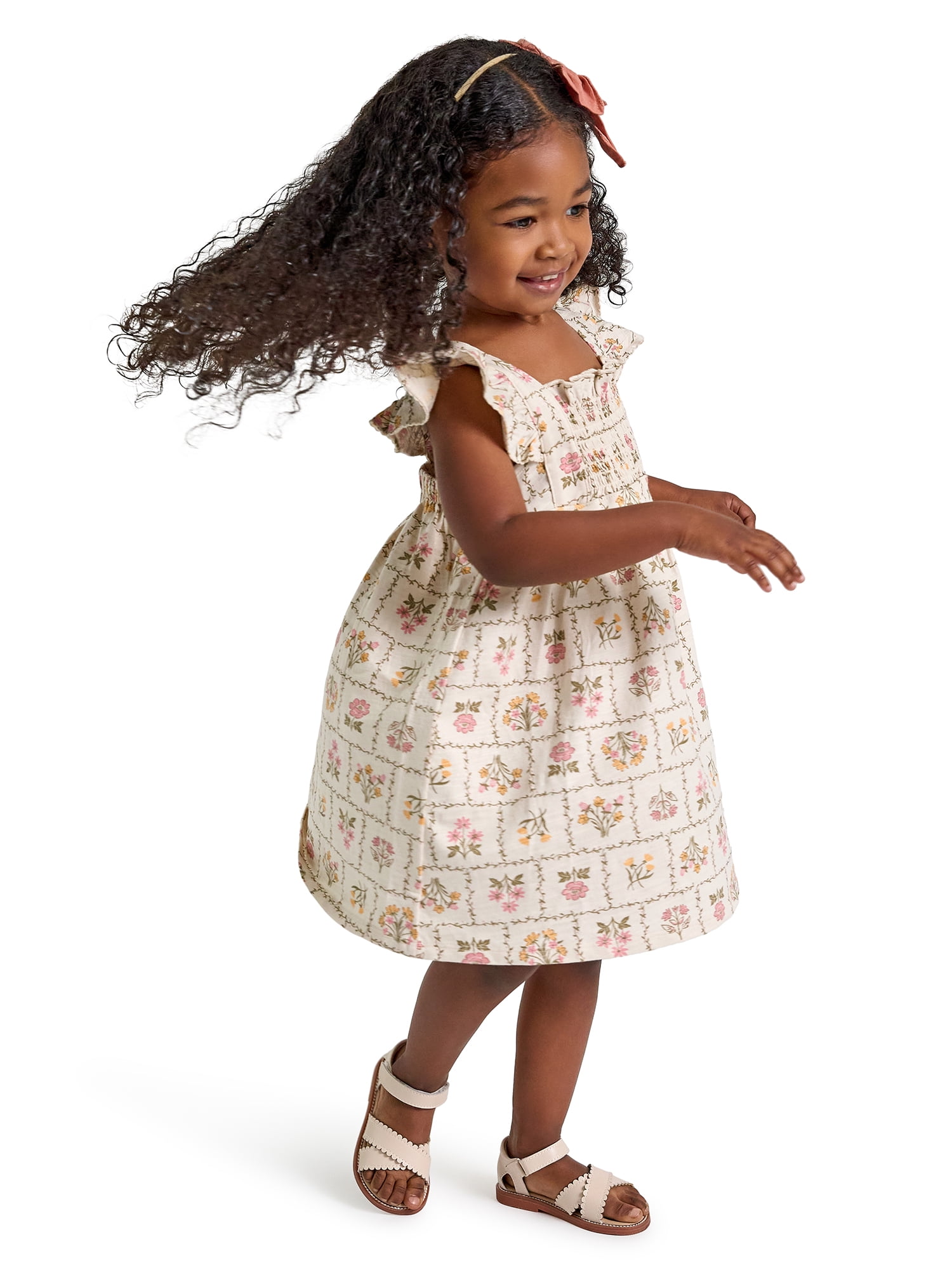 Modern Moments by Gerber Toddler Girl Smocked Pinafore Dress, Sizes 12 Months - 5T