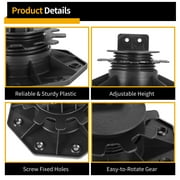 20 Pack Adjustable Deck Supports – Plastic Deck Blocks for Leveling, Pedestal Paver Foundation for Floating Patios, Balconies & Courtyards