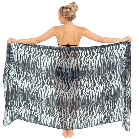HAPPY BAY Women's Beachwear Summer Bikini Wraps Beach Wrap Sarong Coverups Swimwear Swim Cover up Skirt Swimsuit Pareo for Women One Size Jade, Zebra