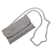 thumbnail image 1 of Bolso pequeño con cadena ostentosa para mujer, bolso de fiesta para cena con cierre de broche de diamantes de imitación de Color sólido, 1 of 5