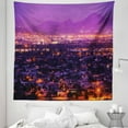 thumbnail image 1 of Arizona Tapestry, Dramatic Phoenix Skyline Suburbs at Night Western Urban City Panorama, Fabric Wall Hanging Decor for Bedroom Living Room Dorm, 5 Sizes, Violet and Multicolor, by Ambesonne, 1 of 1