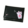 thumbnail image 1 of Women Wallet Slim Tri-fold Short Multi-slots Snap Button Card Holder Faux Leather Cartoon Dinosaur Animal Students Wallet Shopping Use, 1 of 11