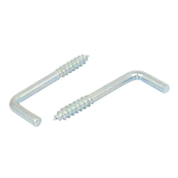 Zinc Plated Screw In L Hook 40mm X 4mm
