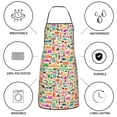thumbnail image 6 of Pofeuu Travel Print Aprons with Pockets, Cute Aprons for Kitchen, Cooking, Server, Barber, Chef Apron, 6 of 7