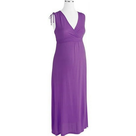 Maternity Knit Surplice Maxi Dress