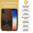 thumbnail image 7 of Case Yard Wooden Case for iPhone-XS-Max Soft TPU Silicone cover Slim Fit Shockproof Wood Protective Phone Cover for Girls Boys Men and Women Supports Wireless Charging Ornamental Mandala Design, 7 of 7