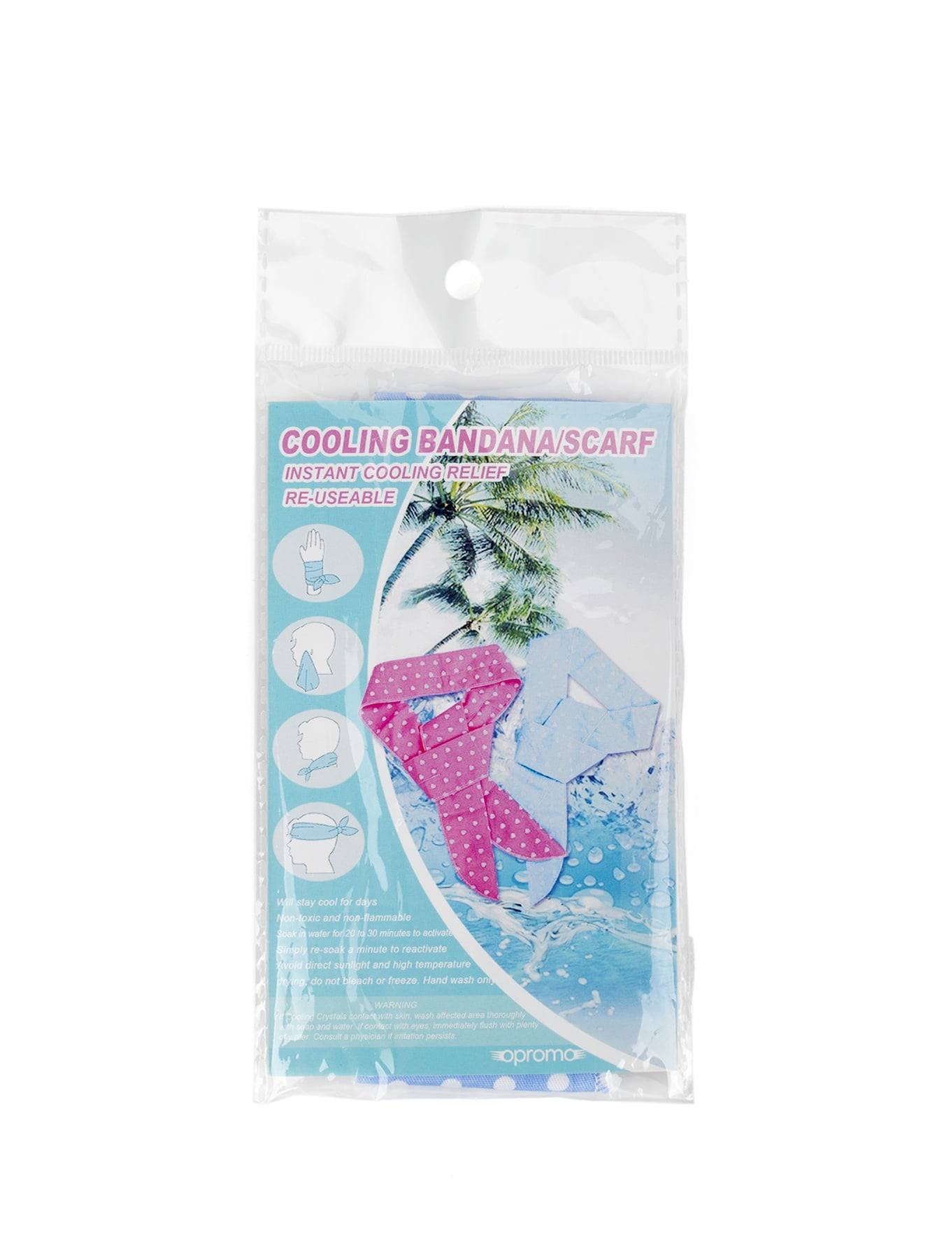 Price//2 PCS Opromo Cotton Cooling Bandana,Chilling Sports Scarf//Headband//Neck Wrap