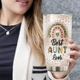 thumbnail image 3 of Best Aunt Ever Tumbler 20Oz Double Wall Vaccum Insulated Travel Mug Coffee Cup Gifts For Aunties From Niece Nephew Mothers Day Birthday Christmas Announcement, 3 of 6