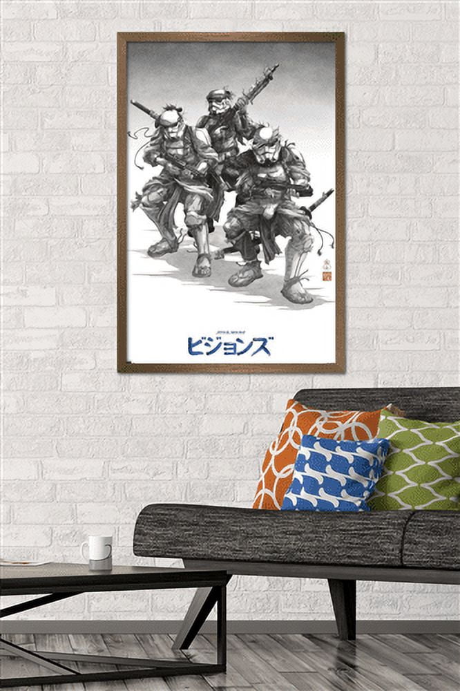 Star Wars: Visions - Storm Troopers Wall Poster, 22.375" x 34", Framed