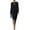 Black, variant on Sexy Slim Dress 2025 Casual Women's Fashion Temperament Solid Long Sleeve Round-neck Hollow Dress Black L