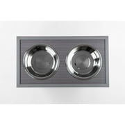 New Age Pet® ECOFLEX® Piedmont Elevated Dog Feeder, Two 32 oz. Bowl and Storage