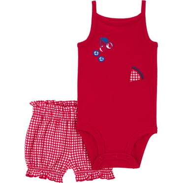 Carter's Child of Mine Baby Girl Patriotic Outfit Set, 2-Piece, Sizes Preemie-12 Months