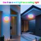thumbnail image 5 of Luces de pared LED redondas modernas RGB Lámpara remota Decoraciones de dormitorio (Blanco) Tmvgtek Iluminación del hogar multifuncional, 5 of 9