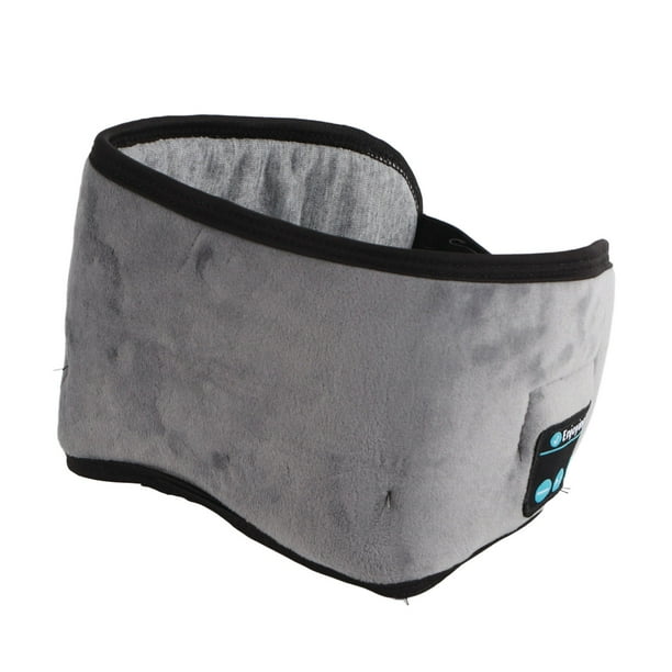 Máscara de ojos inteligente inalámbrica Bluetooth 5.0 con comunicación musical y sombreado de luz para dormir, color gris