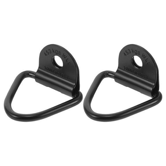 FRCOLOR  2 Pcs Bolt down Ring Trailer Rings Heavy Duty Hooks Truck Accessories Black