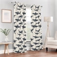 thumbnail image 6 of Blackout Curtains Window Curtain for Bedroom Living Room 1 Panel 82"x42" Shark Silhouettes, 6 of 8