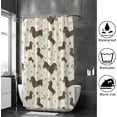 thumbnail image 4 of Coolnut Bath Shower Curtain Liners Leaves and Bones 66x72in Polyester Waterproof with 12 Curtain Hooks, 4 of 6