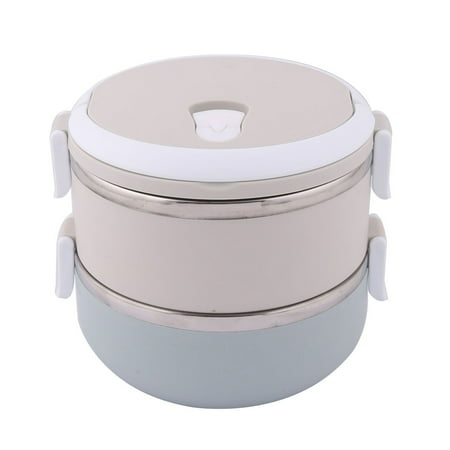 Household Office Cylinder Food Rice Meat Storage Holder Lunch Box