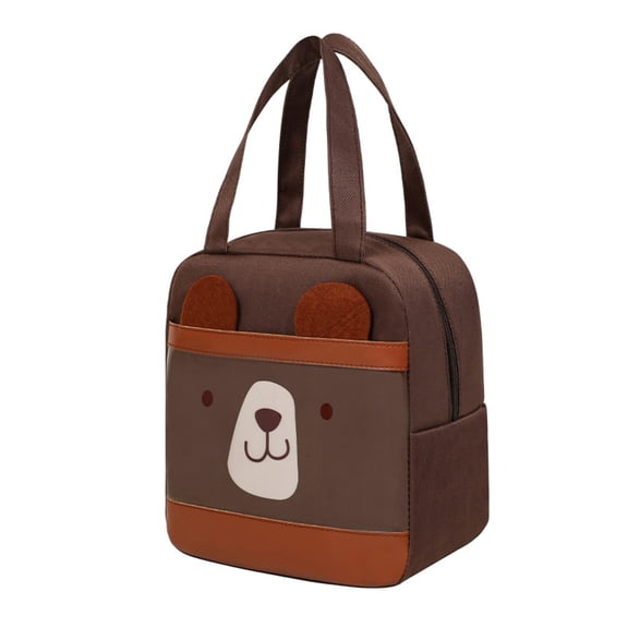 Yhmxh Insulated Lunch Bag, Cute Animal Lunch Bag Reusable Lunch Tote with Zipper, Leak Resistant Oxford Fabric Food Storage Bag for Picnic Work Travel