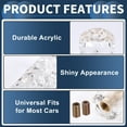 thumbnail image 6 of Unique Bargains Car Shift Knob, Universal for Automatic and Manual Vehicle Gear Shifter Knob W/ 2 Adapter Acrylic, 1 Set White 10cm, 6 of 7