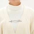 thumbnail image 6 of Woman Clip Vintage Sweater Clips with Scarf Collar Metal Clip Sweater Clip for Blouse Dresses Shawl Jacket Sliver, 6 of 8