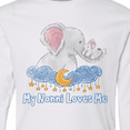 thumbnail image 4 of Inktastic My Nonni Loves Me Cute Elephants Clouds Moon and Stars Long Sleeve Youth T-Shirt, 4 of 5