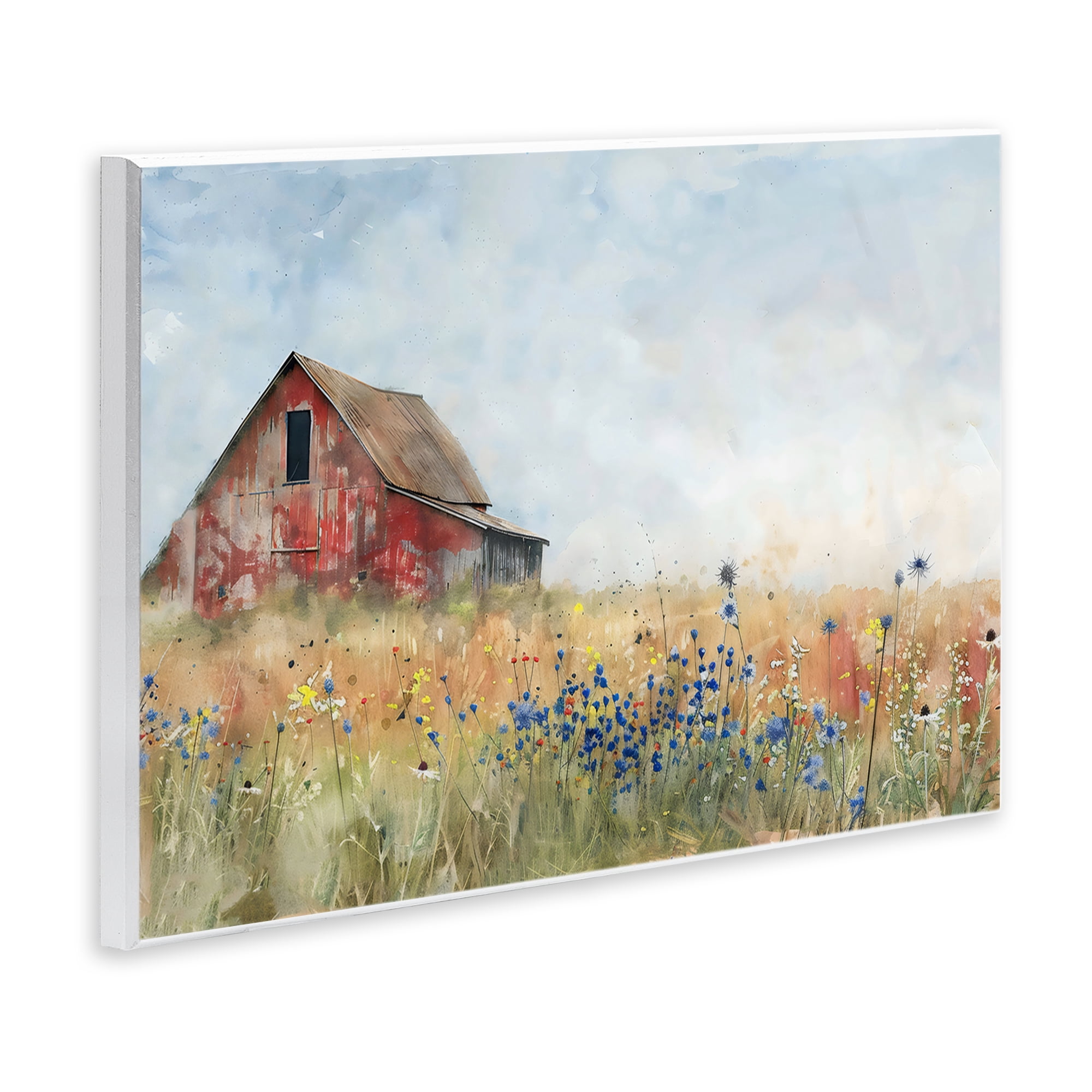 Stupell Industries Rustic Barn in Colorful Meadow Wall Plaque Art, design by Creative Studio