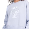 thumbnail image 3 of Women's Starter Light Blue Chicago Bears Travel Pastels Boxy Fleece Sweatshirt, 3 of 3